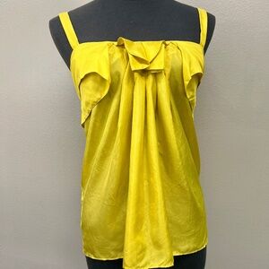 Club Monaco Silk Yellow Tank Top Size XS